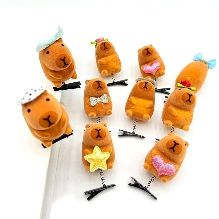 5/10 Peças Grampos De Cabelo De patinho 3D Fofos 