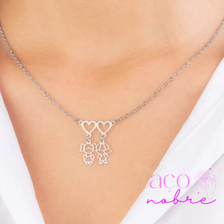 Colares de Meninos e Meninas Aço Inox Colar para 