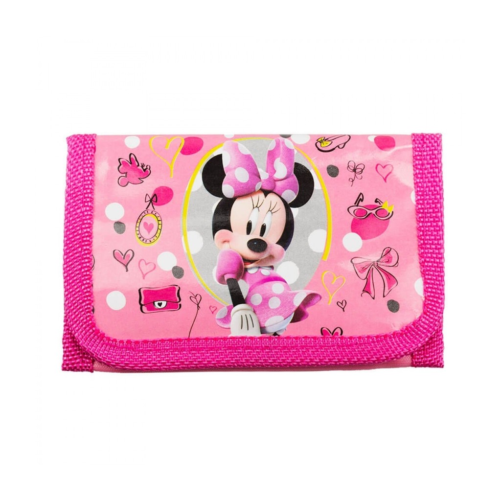 Mini Carteira Infantil Rosa Minnie 8x12cm – Disney