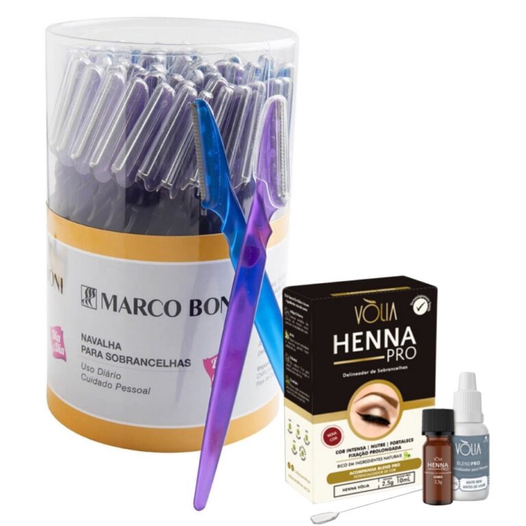 KIT 20UN NAVALHA INDIVIDUAL PARA SOBRANCELHAS E HE