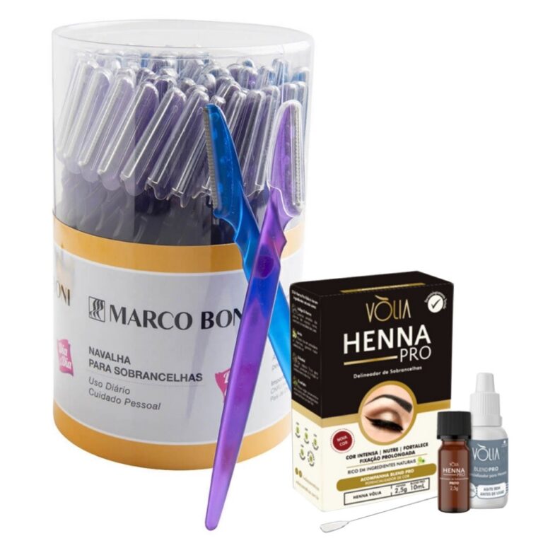 KIT 20UN NAVALHA INDIVIDUAL PARA SOBRANCELHAS E HE