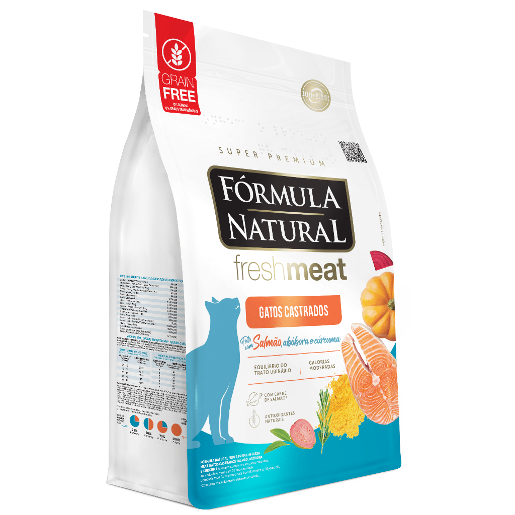 Ração Formula Natural Fresh Meat Gato Castrado Salmão – 10,1kg