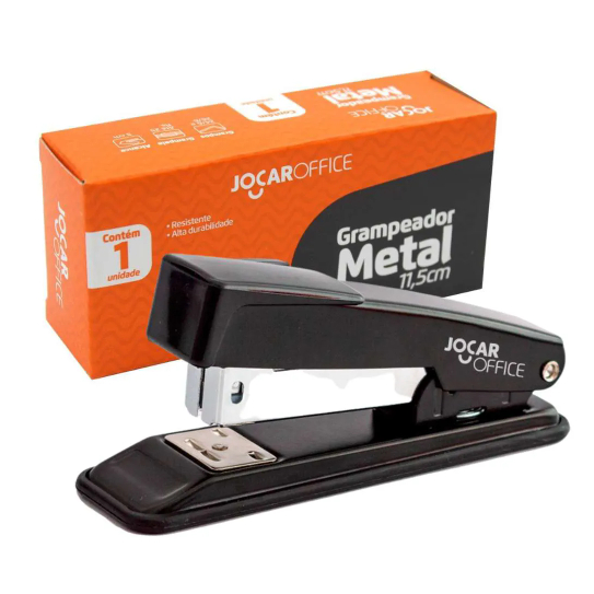 Grampeador Metal Preto 11,5cm  JOCAR-OFFICE
