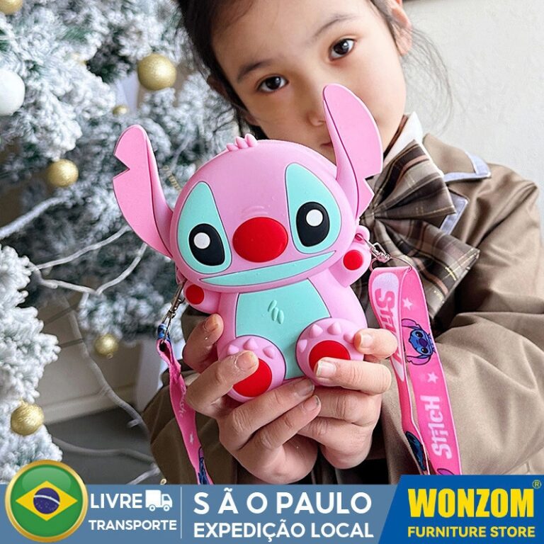 Bolsa Kawaii Stitch Angel Crossbody (com Alças Aj