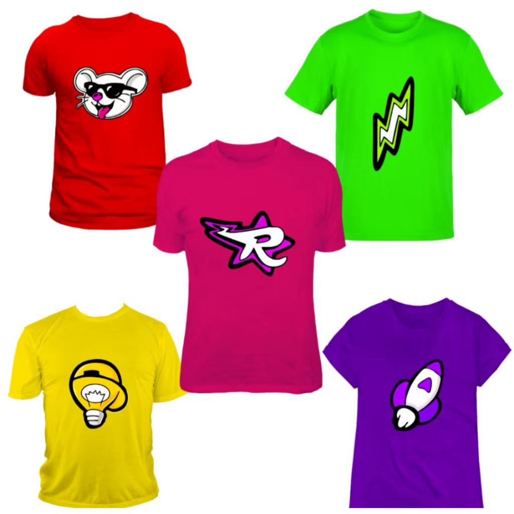 Camiseta Novos Elementos Dos Rosa Emilly Vick Leozin  Ketlen Foguete Void Raio Robson Rato infantil