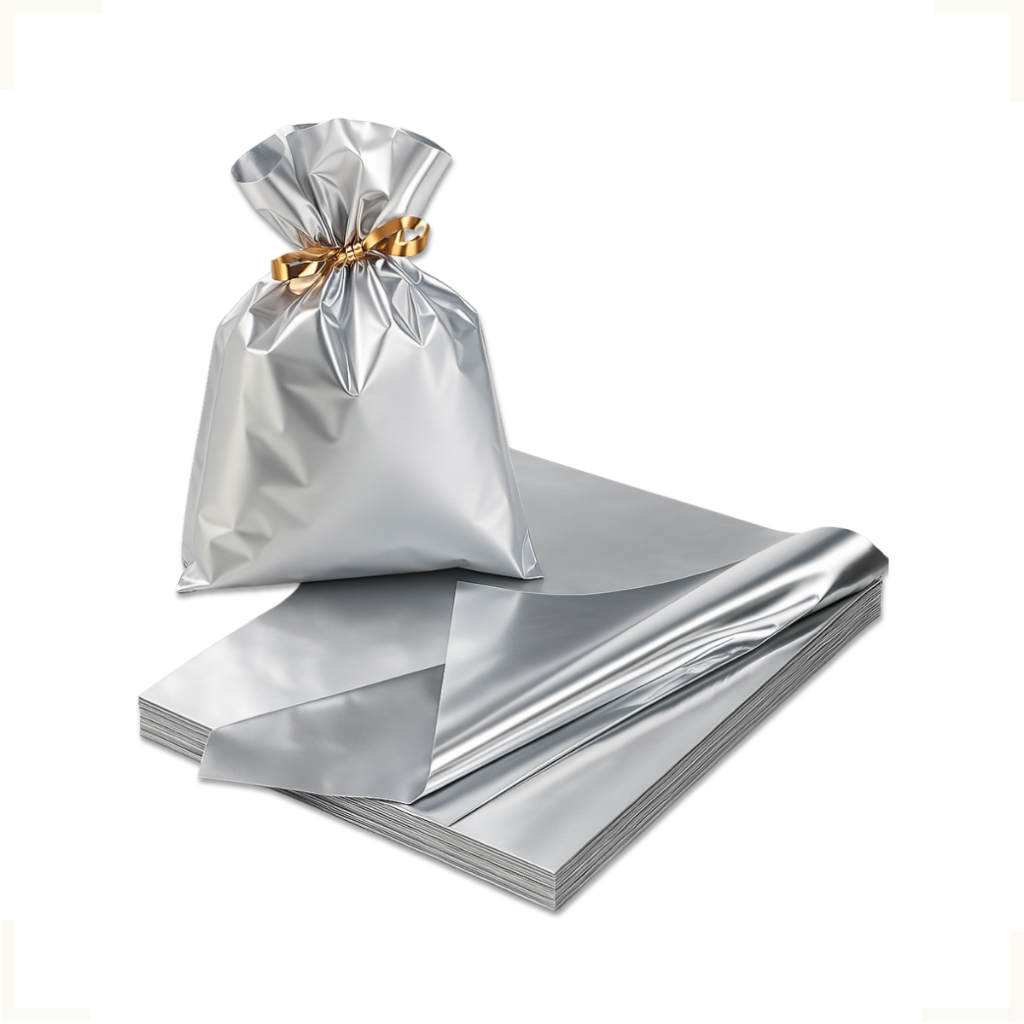 Embalagem Saco Para Presente Metalizado 30×45 Kits de 25 a 100 Un