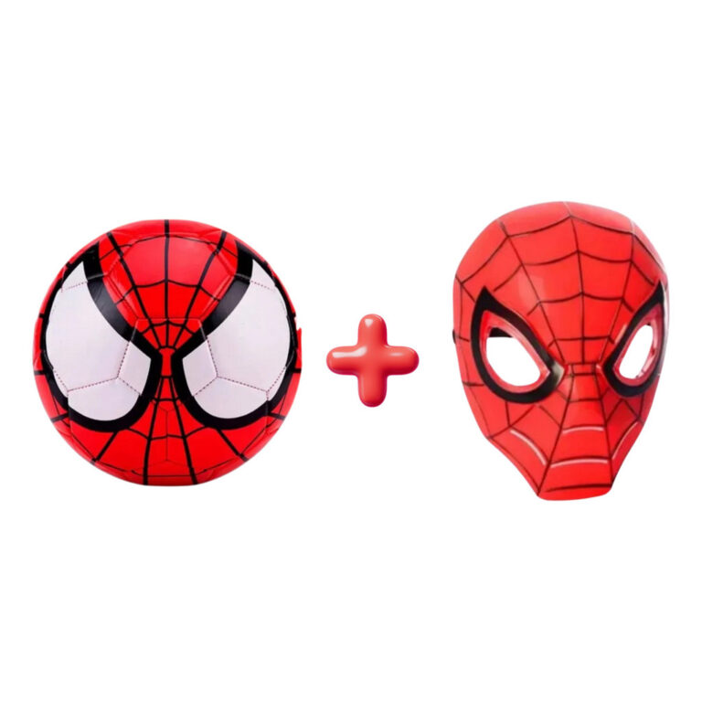 Kit Bola De Futebol Homem Aranha + Mascara Spider 