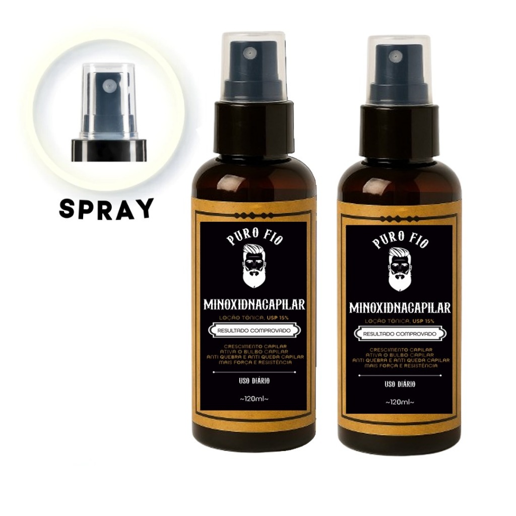 Tônico Capilar Serum de Crescimento antiqueda 120ml Puro Fio Cabelo Barba Sobrancelha Envio Imediato