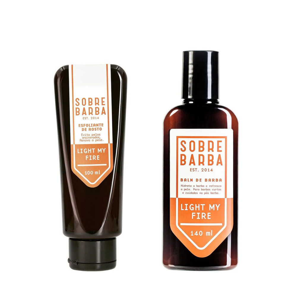 Kit Sobrebarba – Esfoliante de Rosto e Balm de Barba – Light my Fire