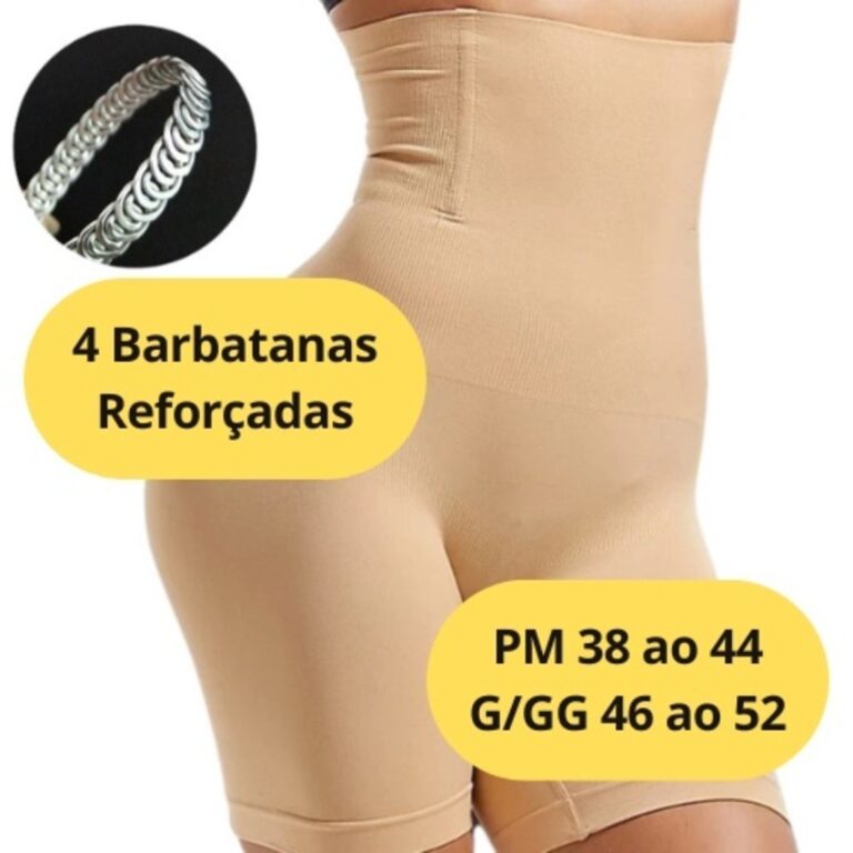 Cinta Modeladora Shorts Alta Compressão Discreta