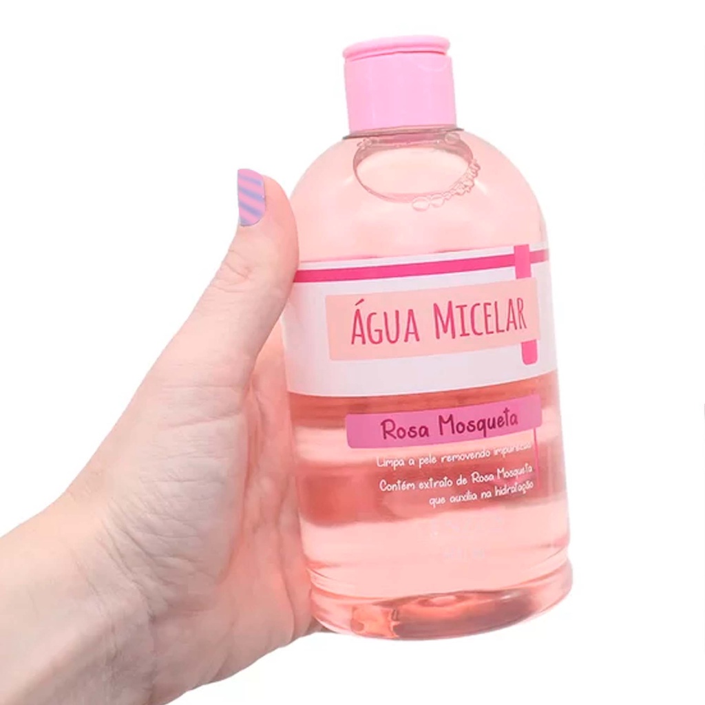 Água Micelar Rosa Mosqueta Fenzza, Limpeza, Maquiagem, Hidratação, Tonificação, Todos Tipos de Pele