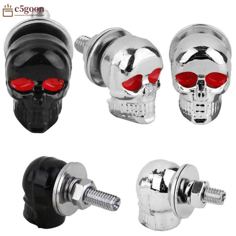 C5GOON 2Pcs Skull Plate Frame Parafusos De Fixaç�