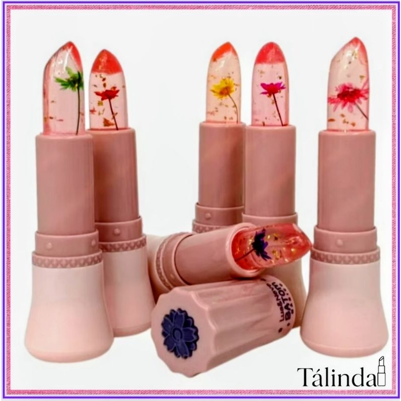 Batom Balm Flor De Cristal Rosa Luxo – Brilho Molhado – Super Hidratante Com Longa Duração
