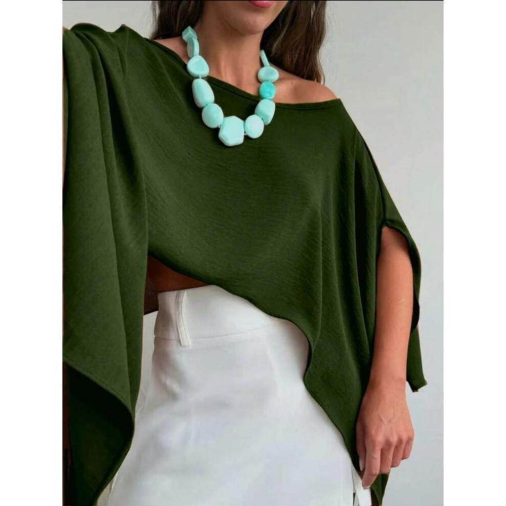 BLUSA CAPA ELEGANTE VARIAS FORMAS DE VESTIR