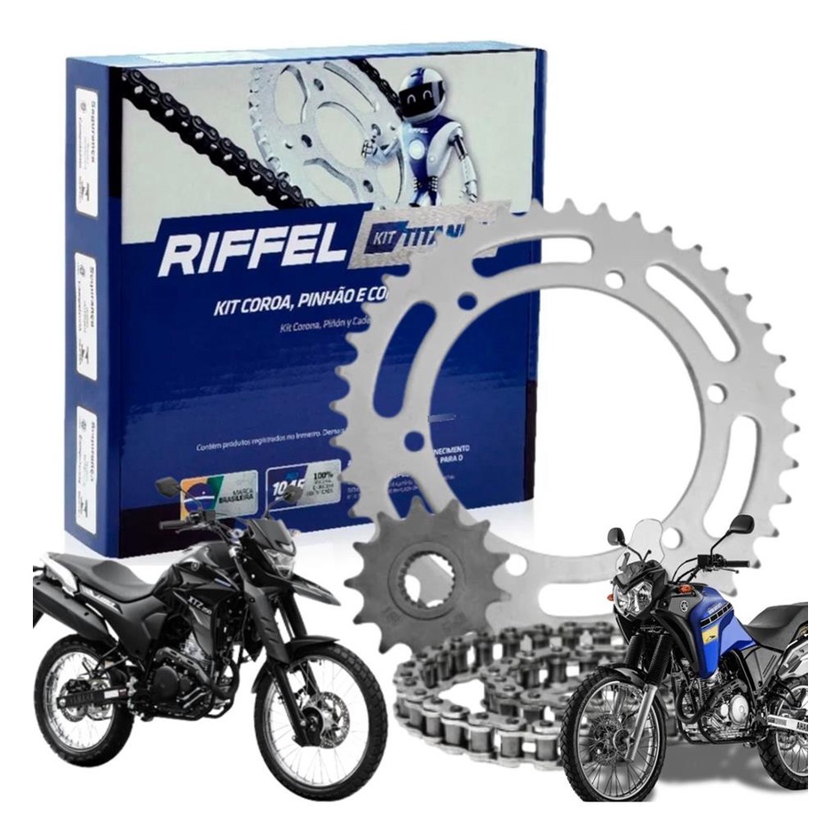 Kit Relacao Tracao Transmissao Tenere Lander 250 2009 2010 2011 2012 2013 a 2025 Original Riffel