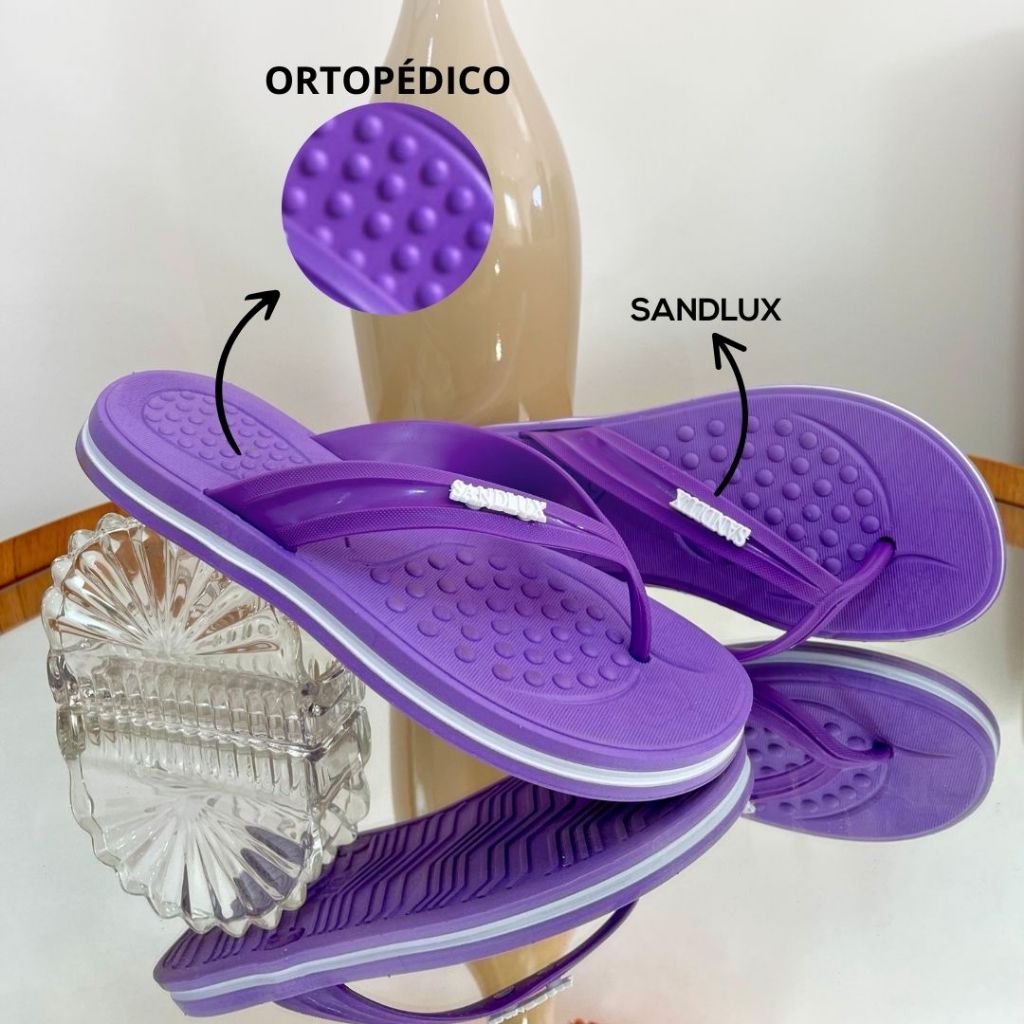Chinelo Rasteirinha Anatômica, Ortopédica Leve Sandlux – Conforto Moderno para Esporão e Antiderrapa