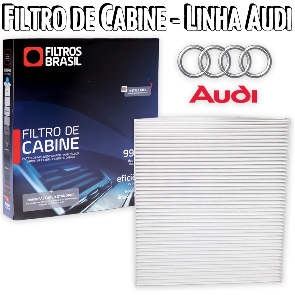 Filtro de Cabine Ar Condicionado Veículos Linha Audi + Higienizador Granada – Selecione o Veículo