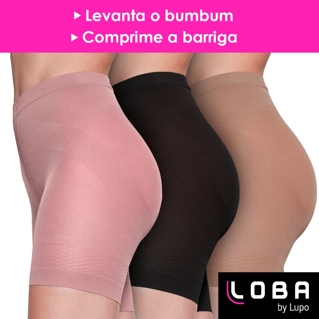 Cinta Modelador Lupo Original Loba Short Modeladora Calcinha Abdominal Bermuda Feminina Sinta Levant