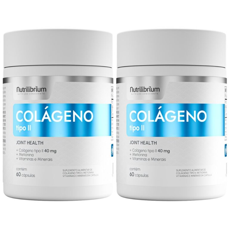 Kit 2x Colágeno Tipo 2 Premium 120 Cápsulas Com 