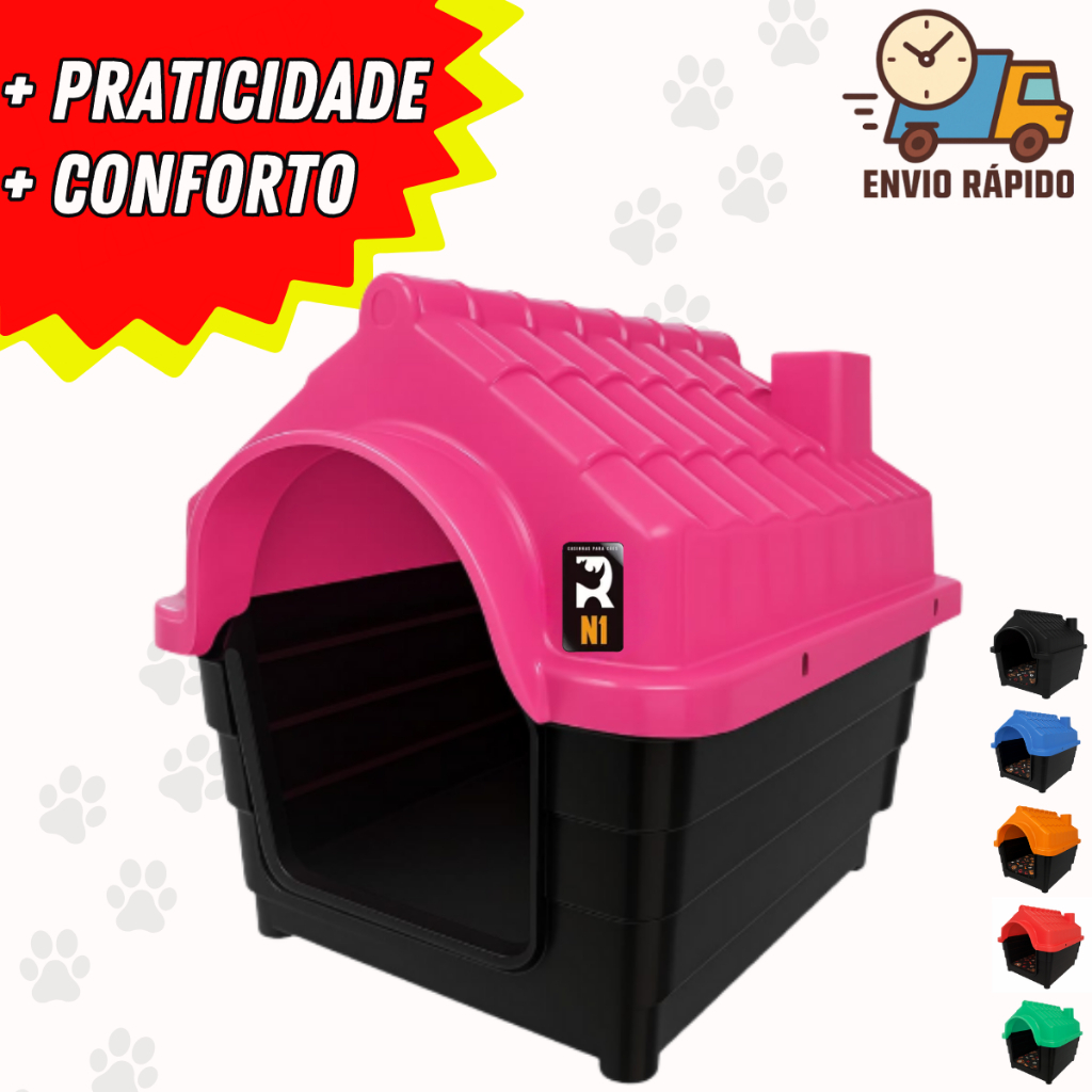 Casinha Casa Cama Cachorro Filhote Gato Pequeno N1 Casa Pet Com Proteção Raios UV Desmontável