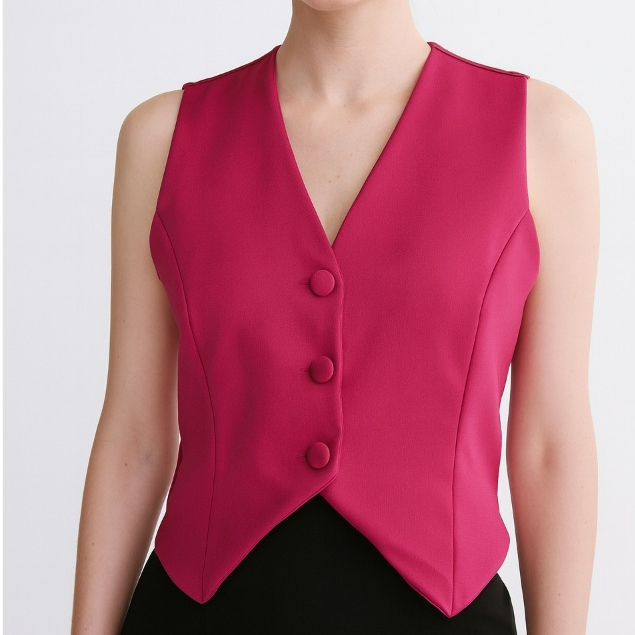 Colete Feminino | Alfaiataria Premium, Botões Fro