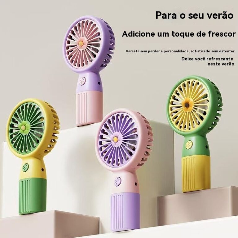Mini ventilador portátil, carregamento USB portá