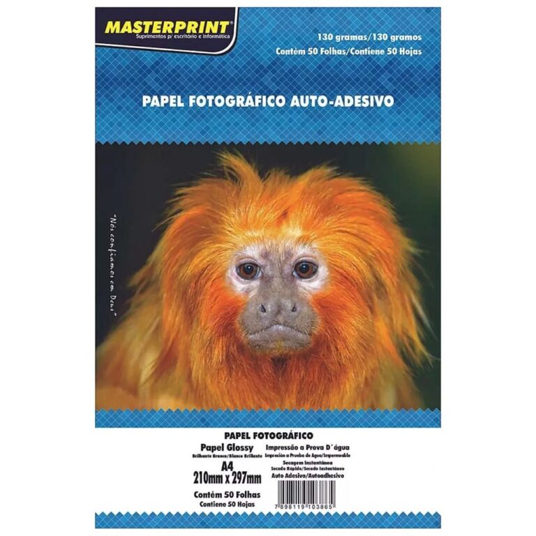 Papel Fotográfico Adesivo A4 130g Masterprint À 