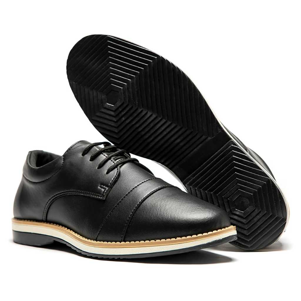 Sapato Social Casual Masculino Confortável Derby Estilo Oxfords Antiderrapante