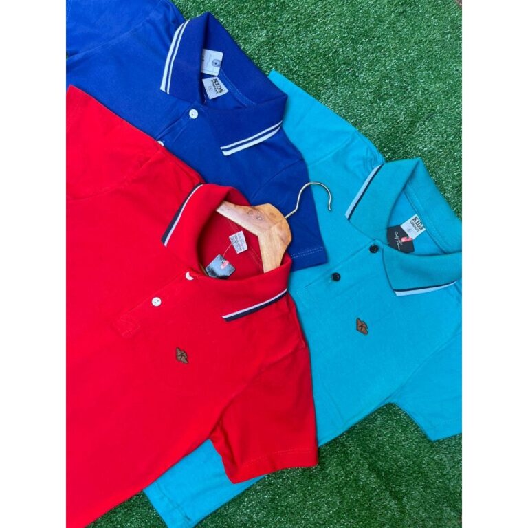 Kit 3 Camiseta Gola Polo Infantil 100% Algodão ta
