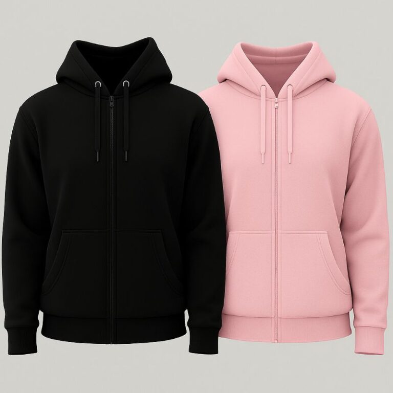 Kit 2 Casacos Ziper Moletom Flanelado Capuz Bolsos