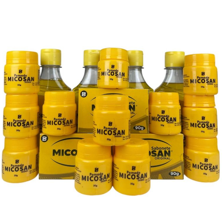 Kit Clareador Micosan 12 Pomadas 4 Sabonetes Liqui