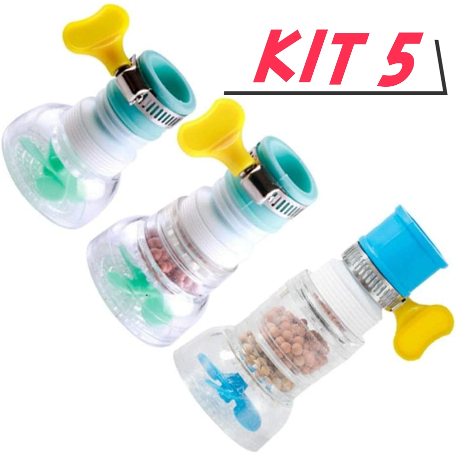 KIT 1/2/5 Chuveirinho Torneira Retrátil Giratória 360° Filtro De Água Cozinha Bico Há Prova De Respi