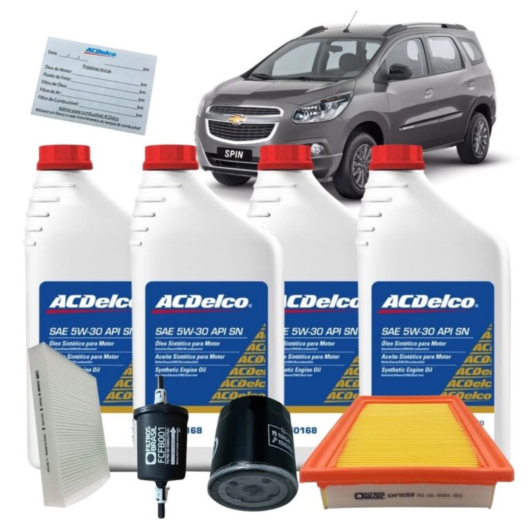 Kit 4l Oleo 5w30 Acdelco + Filtros Gm Spin 1.8 201
