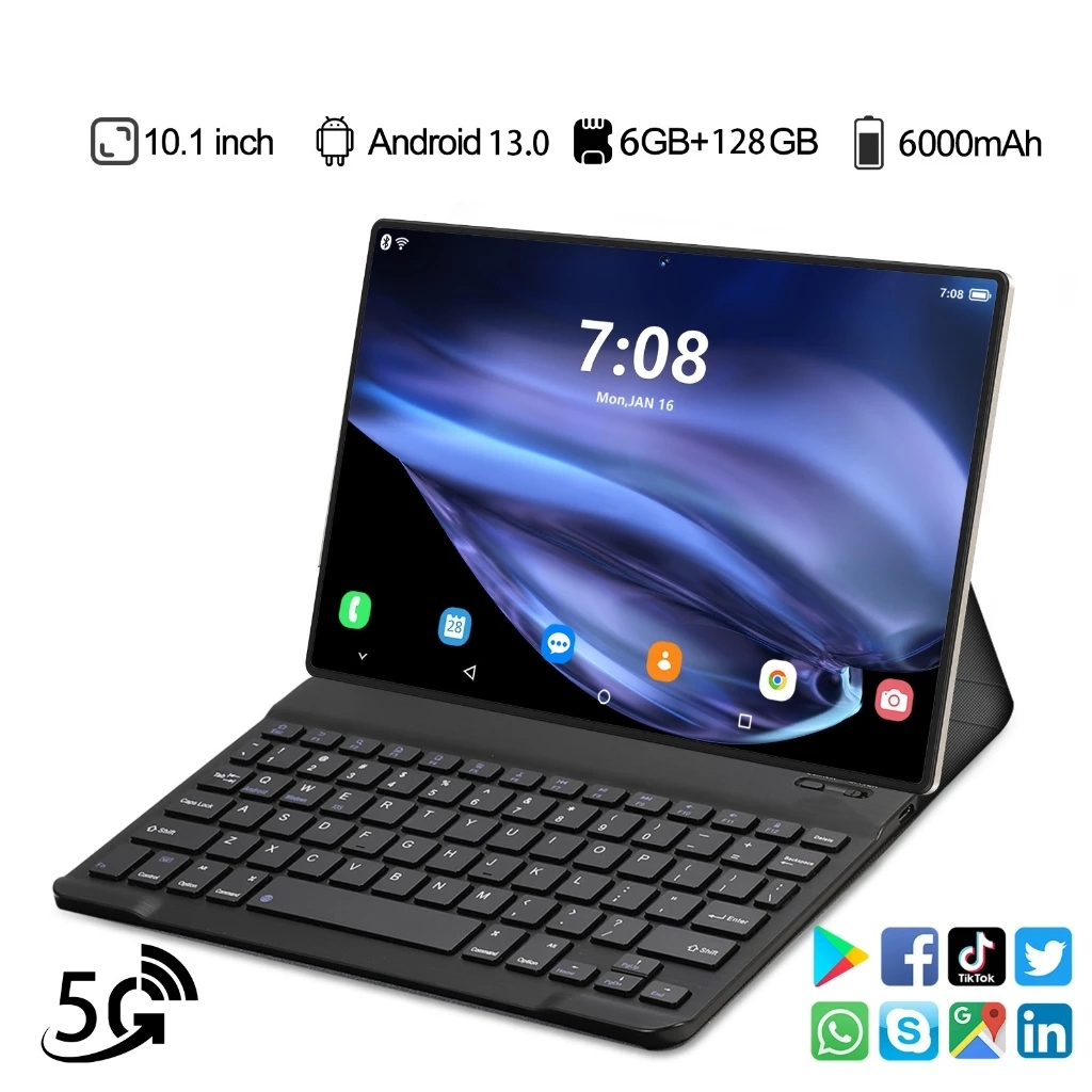 Tablet easytech A16com Dual sim 8gb Ram 128gb Teclado Capa 10,1 polegadas Para Estudo E Trabalho