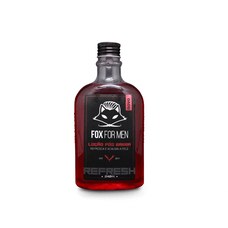 LOCAO POS BARBA 240ML – FOX FOR MEN (VERMELHA)
