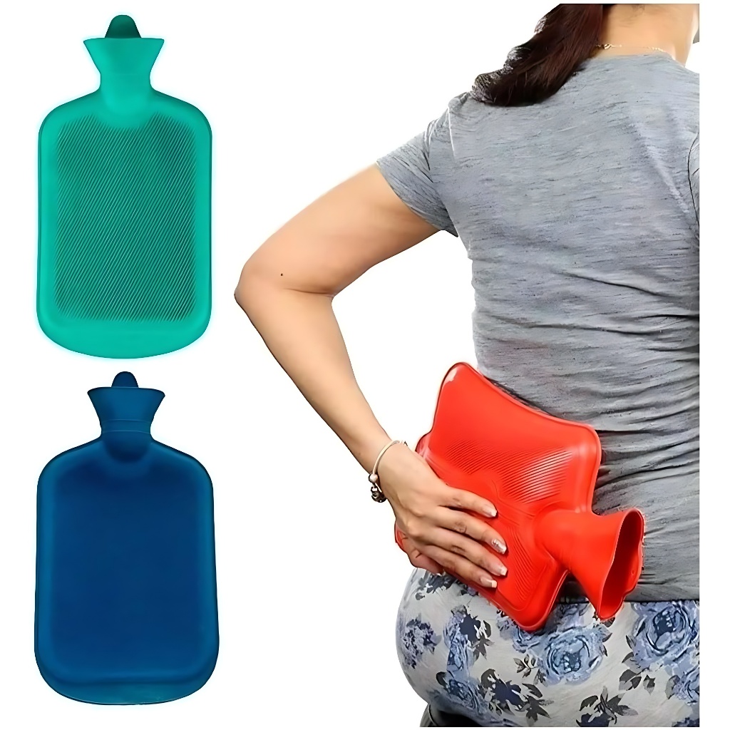 Bolsa Agua Quente Fria Térmica Borracha 2L Litros Compressa Gelo Dor Cólica Dores Sinusite