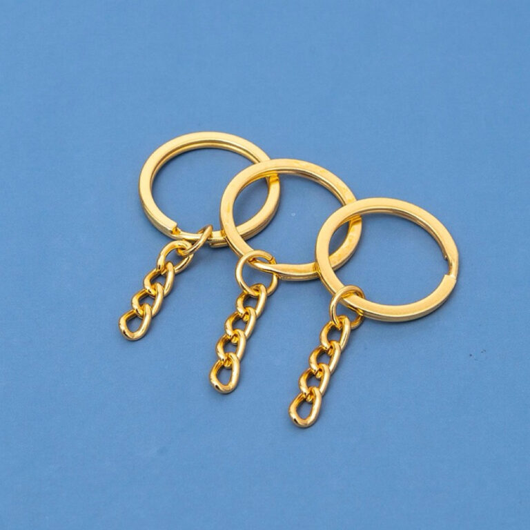 50/100 Pçs Argolas Para Chaveiro C/ Corrente-25mm