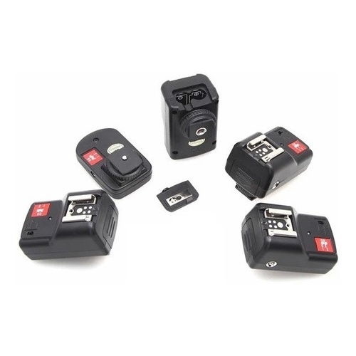 Rádio Flash Pt-04gy Transmissor E 4 Receptores 4 