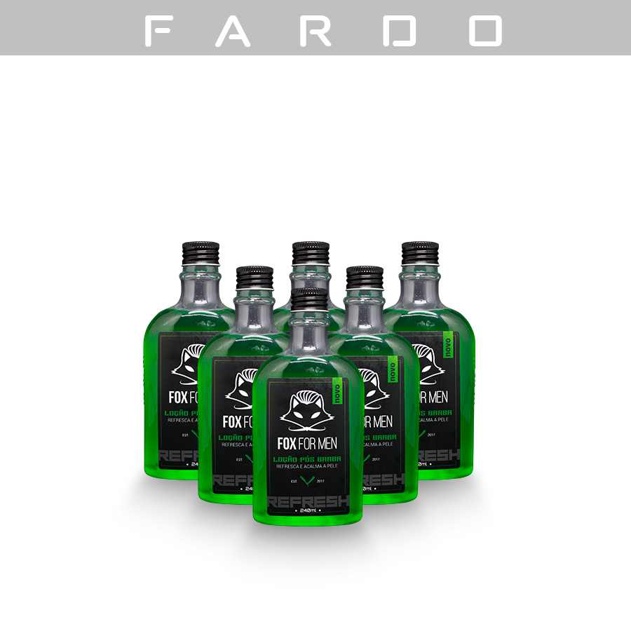 LOCAO POS BARBA 240g (VERDE) – FOX FOR MEN – 6 UNIDADES