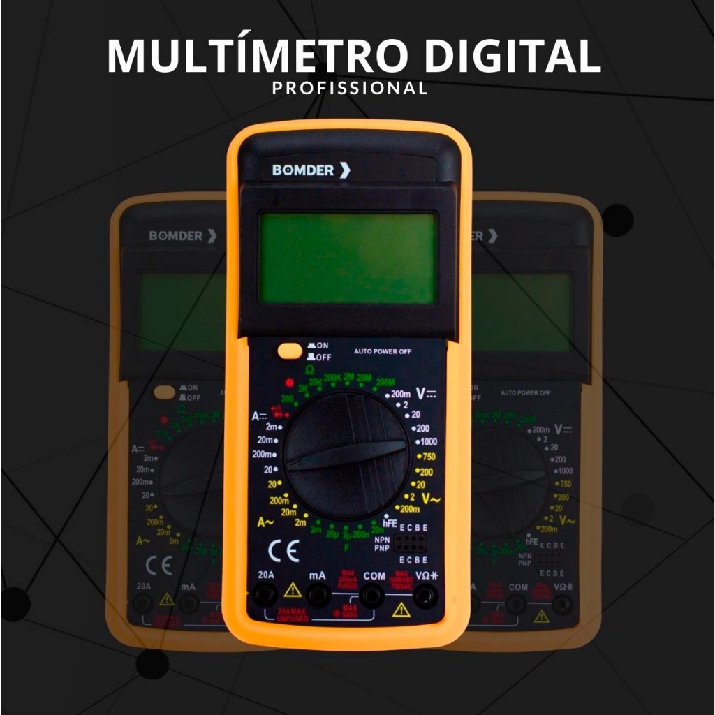 Multímetro Com Capacímetro Bip Original Digital Profissional