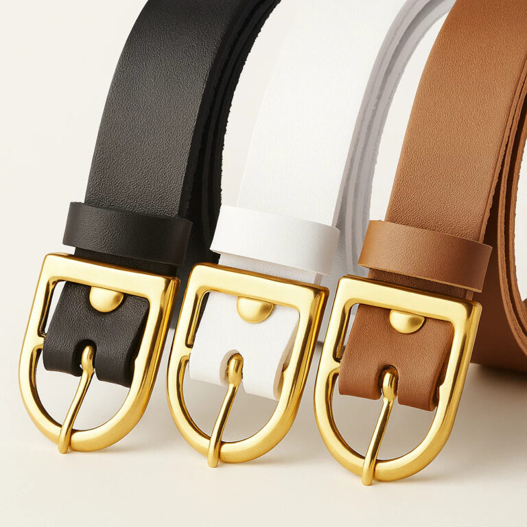 Kit 3 Cintos Feminino de couro elegante _Cores Pre