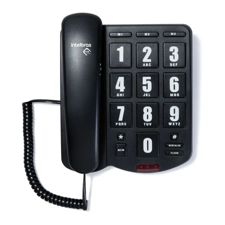 Telefone Com Fio Intelbras Tok Fácil Preto –