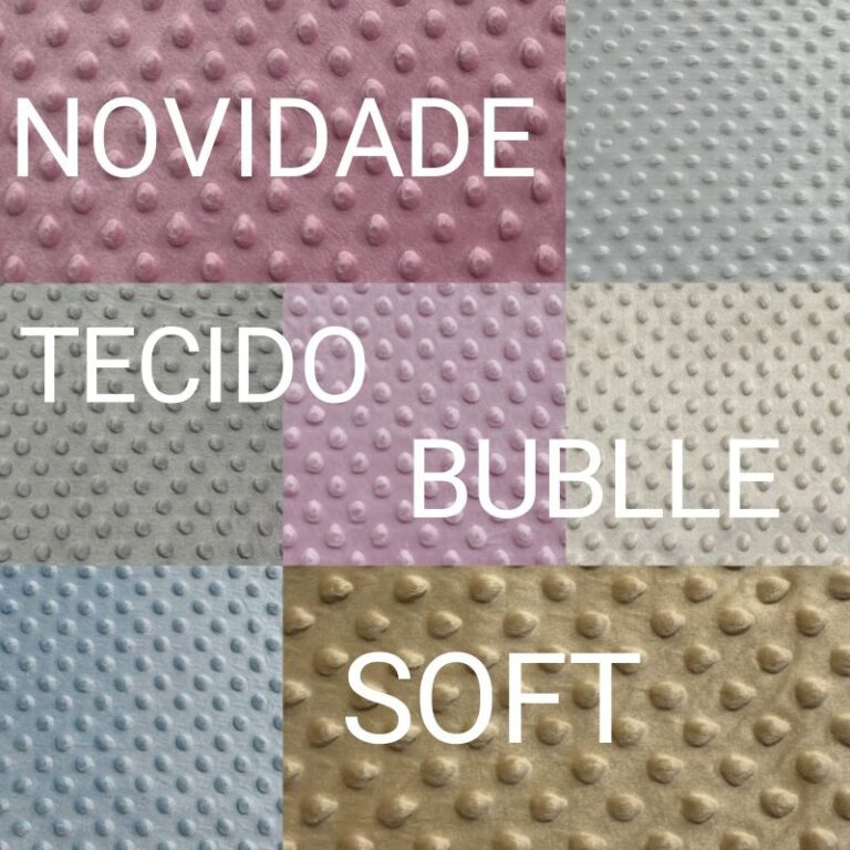 TECIDO PLUSH BOLHA(BUBLLE SOFT ) 100% POLIÉSTER &