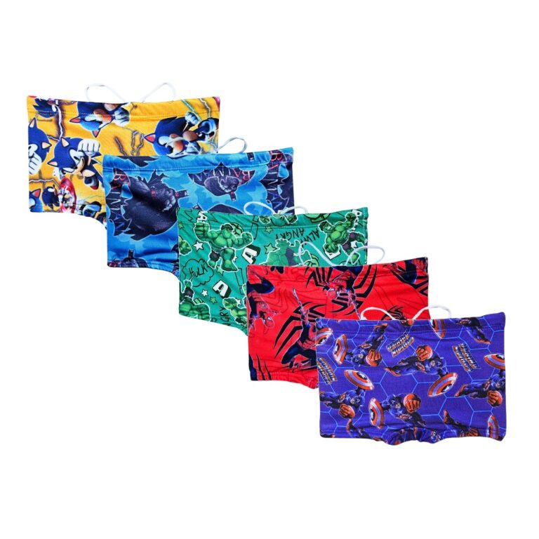 sunga infantil herois personagens HULK HOMEM ARANH