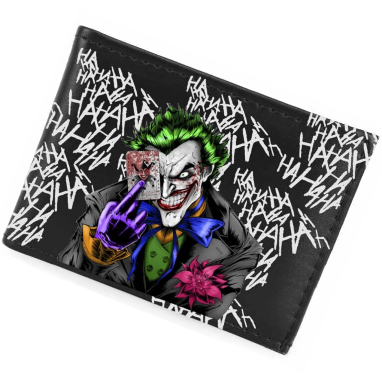 Carteira Infantil e adulto Coringa De Couro Porta 