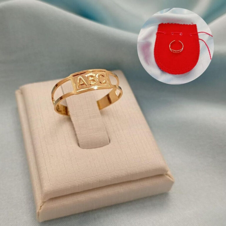 Anel De Formatura Abc Infantil Regulável Banhado1