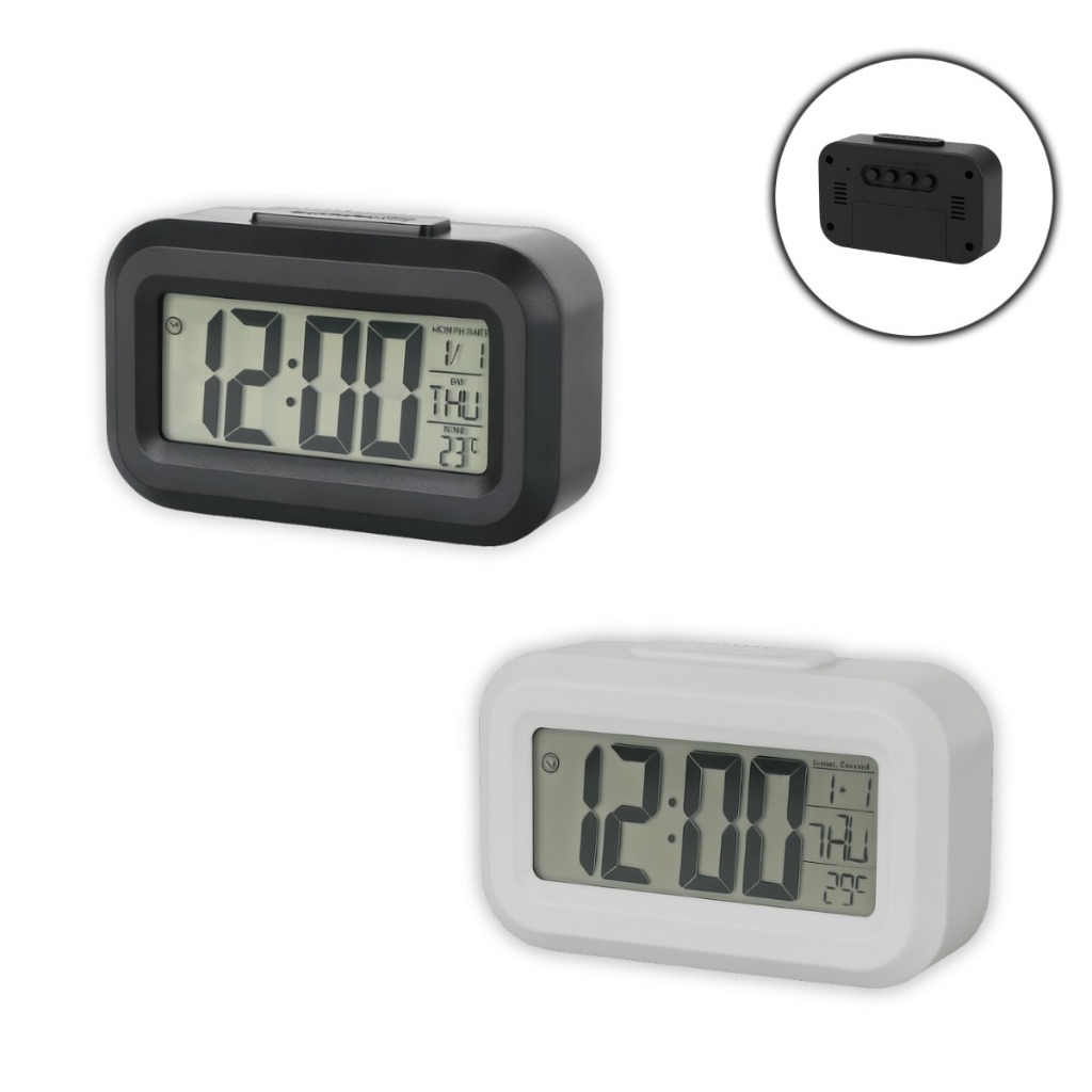 Despertador Digital de Mesa com Calendário Temperatura e Ajuste Automático de Brilho