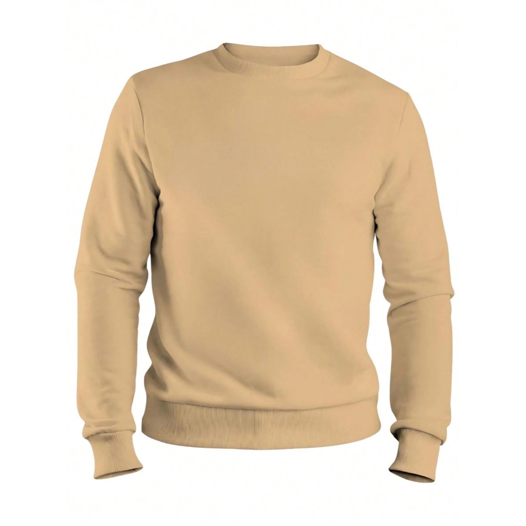 Moletom Masculino Gola Careca Liso Blusa De Frio Flanelado Gola Redonda Casaco Unissex