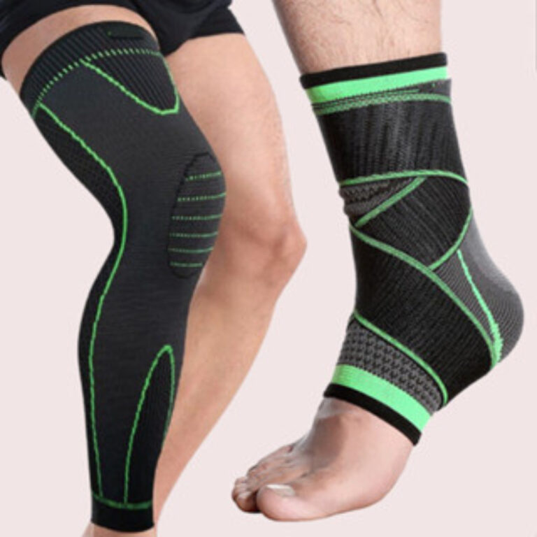 Kit Joelheira e Tornozeleira de Compressão Térmi