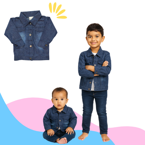 Jaqueta Jeans Infantil Unissex  Casaco Jeans para 